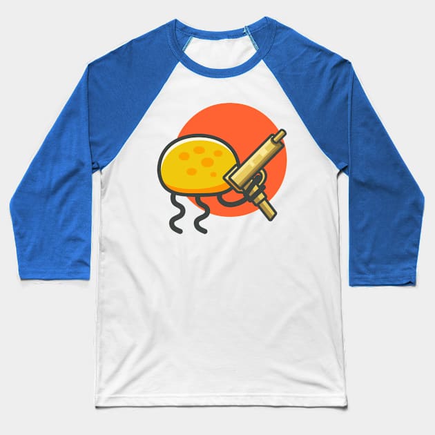 Jellyfish Gangster Baseball T-Shirt by aon